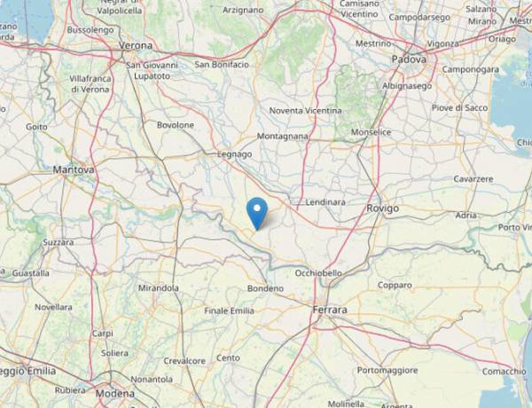 Scossa di terremoto del 4.2 a Rovigo, avvertita da Trieste a Bologna
