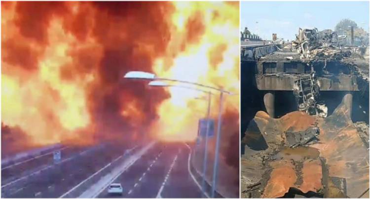 Incendio con esplosioni in autostrada un morto e 100 feriti a Borgo Panigale