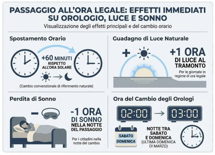 Ora legale 2026, quando arriva e come cambiano gli orologi. Quest'anno le lancette si spostano prima